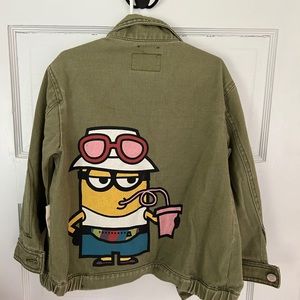 Zara Girls Minions Army Jacket